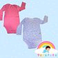 Set 2 bodies Niña 100 % Fucsia algodón Talla 18-24 meses  - Miniatura 1