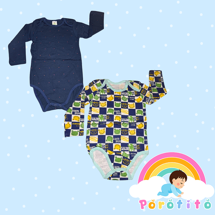 Set 2 bodies Niño 100 % algodón Ranita Talla 12-18 meses 1