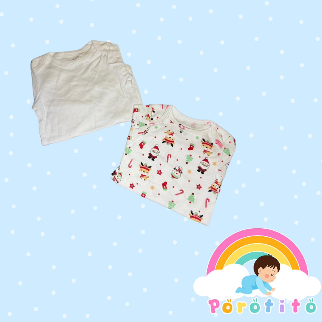 Set 2 bodies Niño 100 % algodón Pascuero Talla 9-12 meses 2