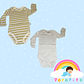 Set 2 bodies Niño 100 % algodón Verde Talla 6-9 meses - Miniatura 1
