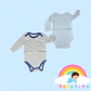Set 2 bodies Niño 100 % algodón Rayas  Talla 0-3 meses - Miniatura 1