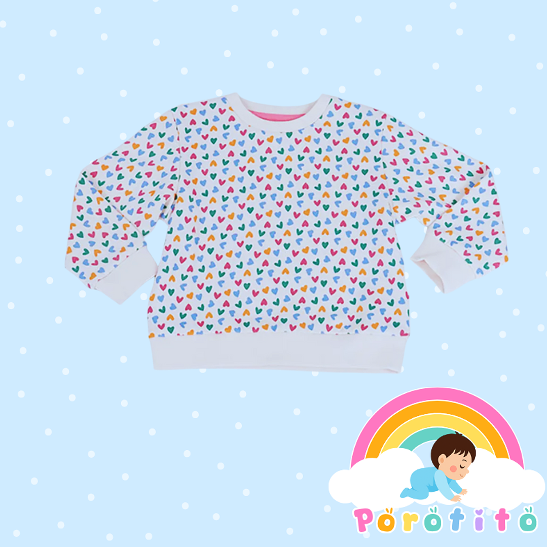 Bipack Polerón Corazón Cuello Redondo  3