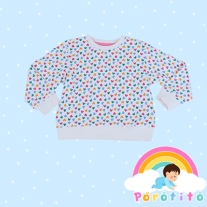 Bipack Polerón Corazón Cuello Redondo  3