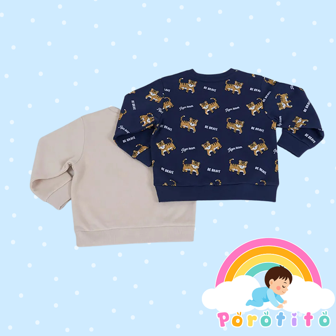 Bipack Polerón tiger cuello redondo 2