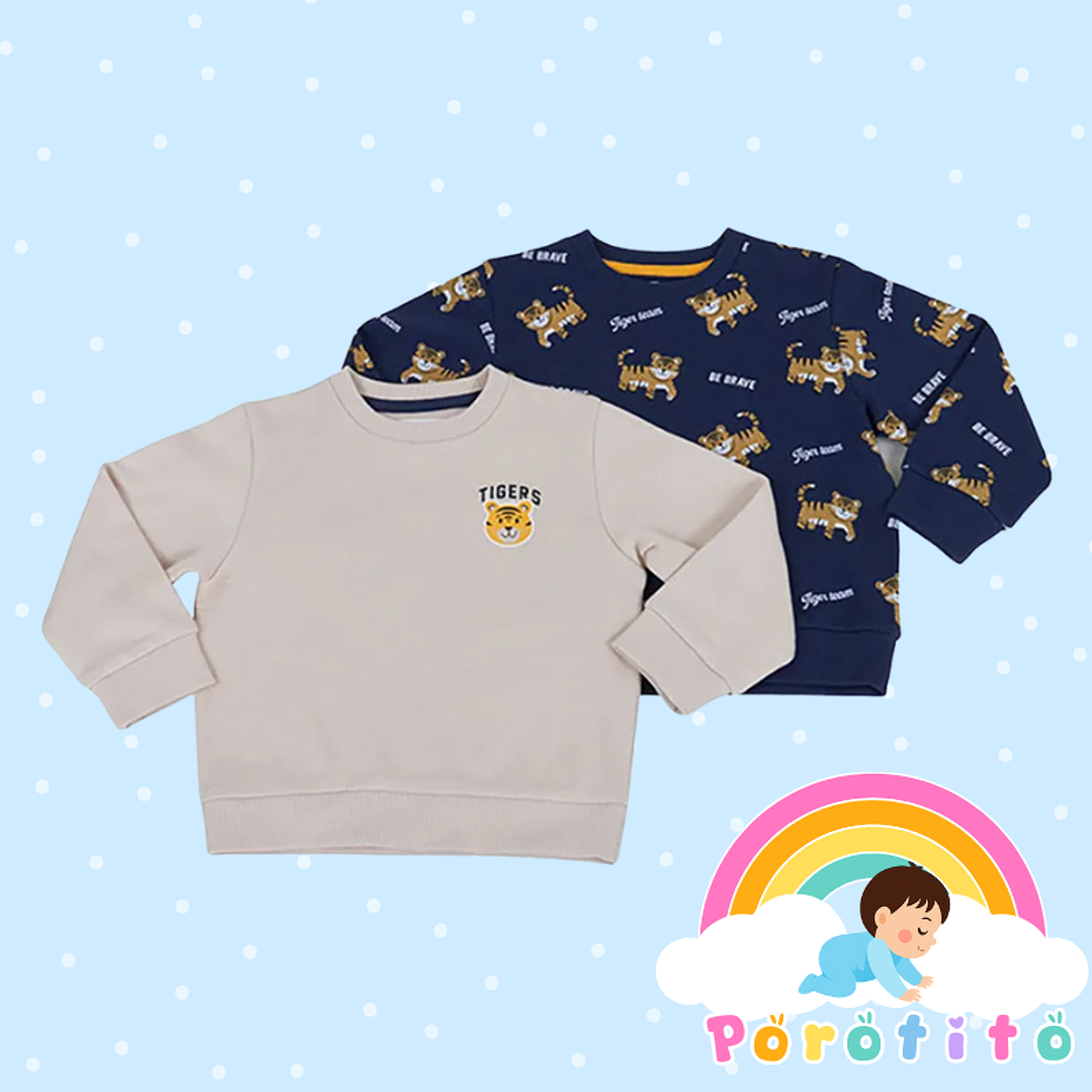 Bipack Polerón tiger cuello redondo 1