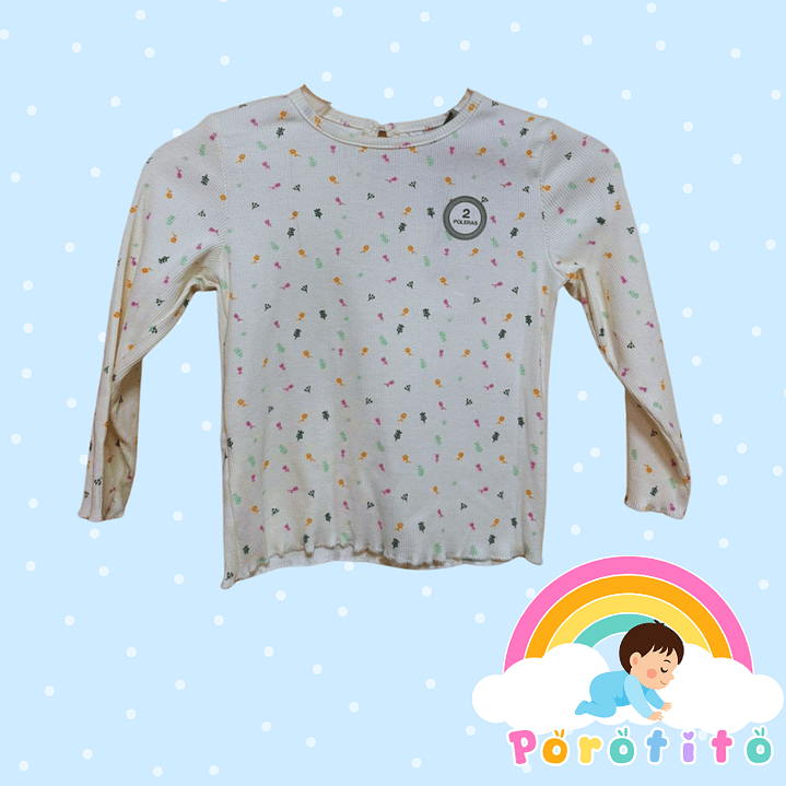 Bipack Polera flores  100% algodón 1