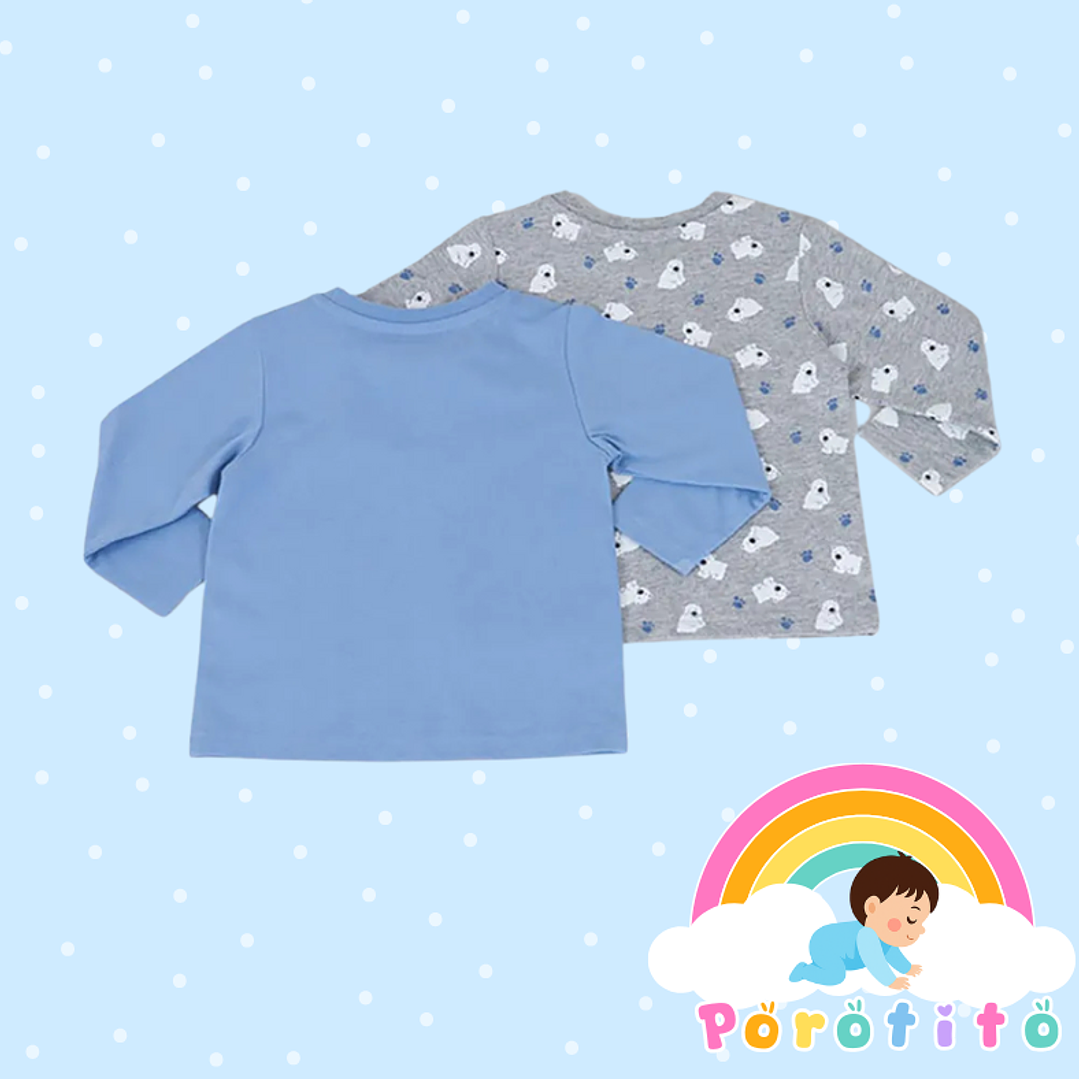 Bipack Poleras Osito 100% algodón 3