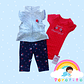 Conjunto 3 piezas  polerón+body+calza 100% algodón - Miniatura 2