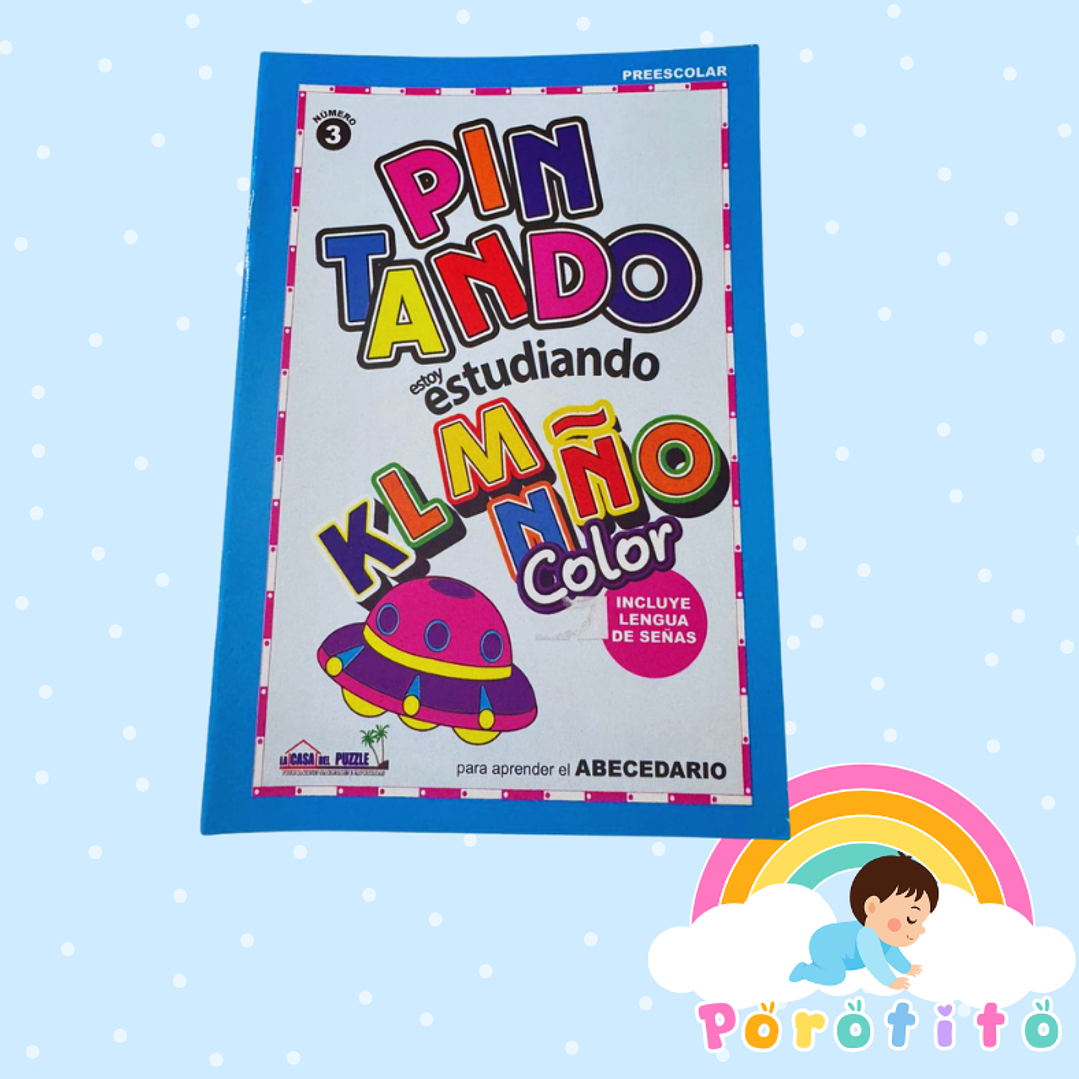 Set 3 libros - Pintando estoy estudiando con el abecedario 1