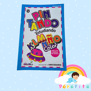 Set 3 libros - Pintando estoy estudiando con el abecedario