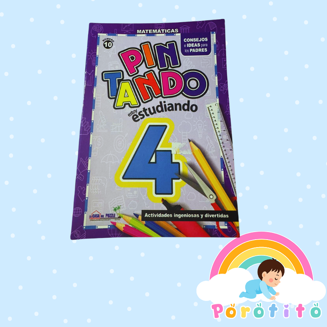 Set  5 libros -Pintando estoy estudiando con los números 3