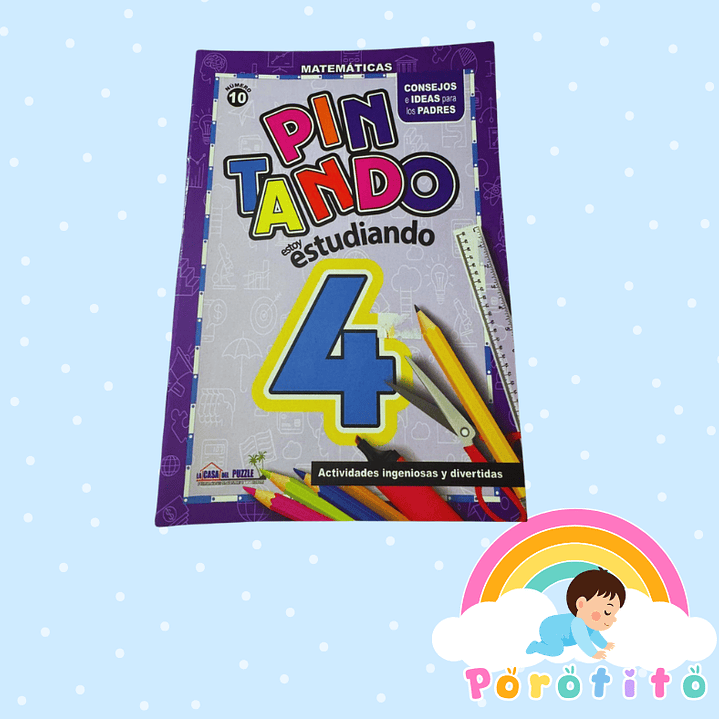 Set  5 libros -Pintando estoy estudiando con los números 3