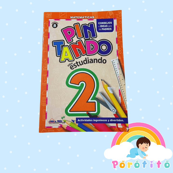 Set  5 libros -Pintando estoy estudiando con los números 1