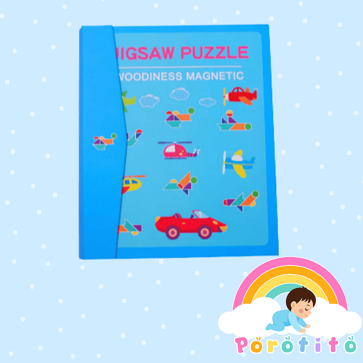 Tangram Puzzles Infantil Puzzles De Madera Magnetico Juego 1