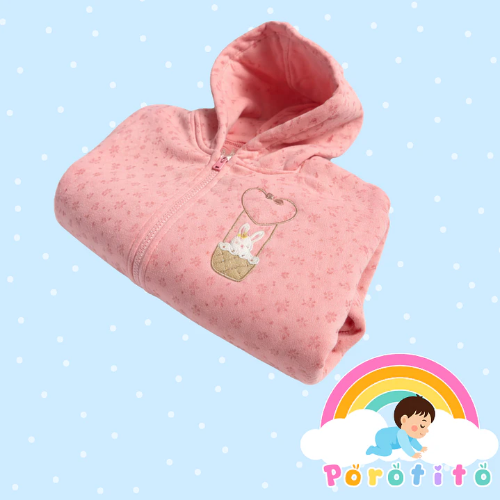 Conjunto Buzo Conejita 100% algodón afranelado flare  2