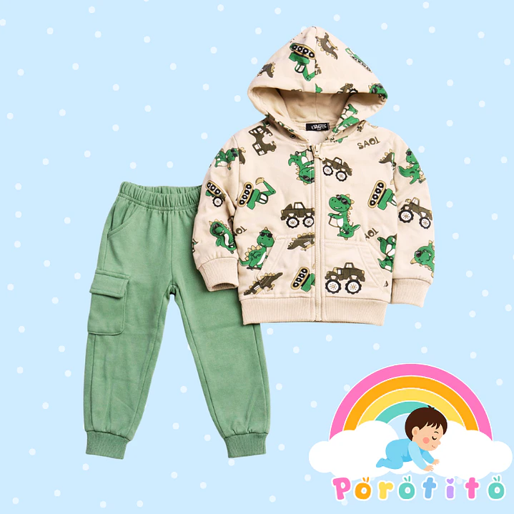 Conjunto Buzo Dinosaurio Constructor 3