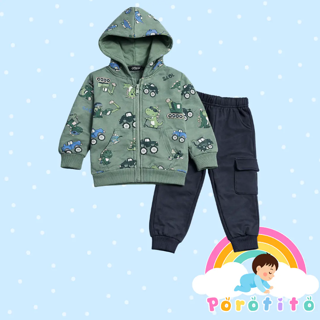 Conjunto Buzo Dinosaurio Constructor 4