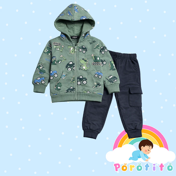 Conjunto Buzo Dinosaurio Constructor 4