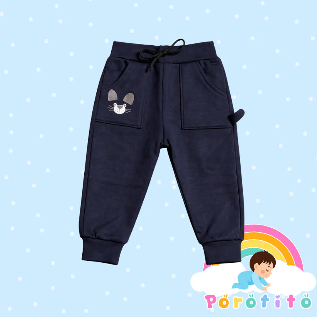 Pantalón con polar puños ratoncitos 1