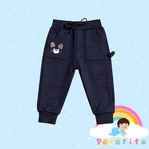 Pantalón con polar puños ratoncitos