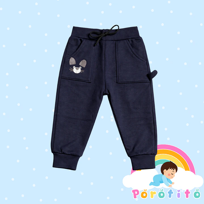 Pantalón con polar puños ratoncitos 1
