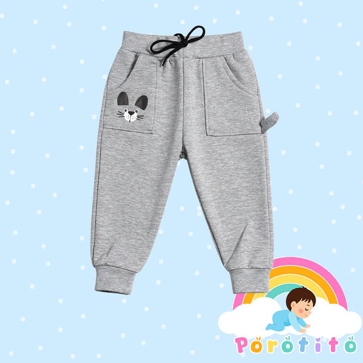 Pantalón con polar puños ratoncitos 2