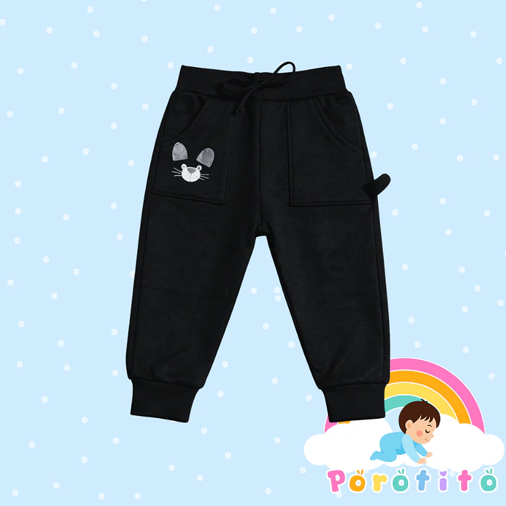 Pantalón con polar puños ratoncitos 3