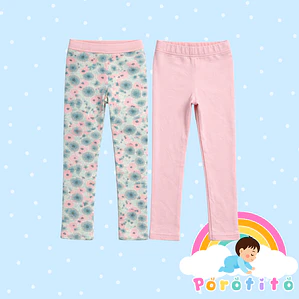 Bipack Calzas Flores Algodón 9-12 meses