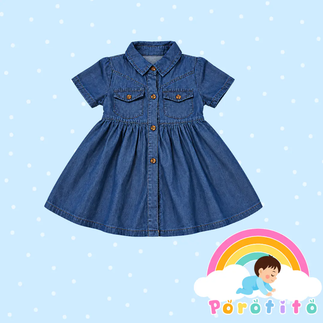 Vestido mezclilla manga corta 1