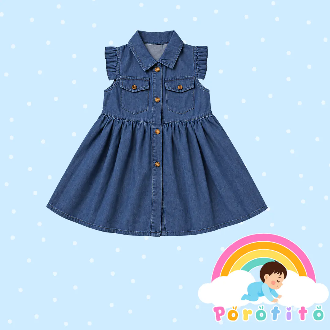 Vestido mezclilla sin mangas  1