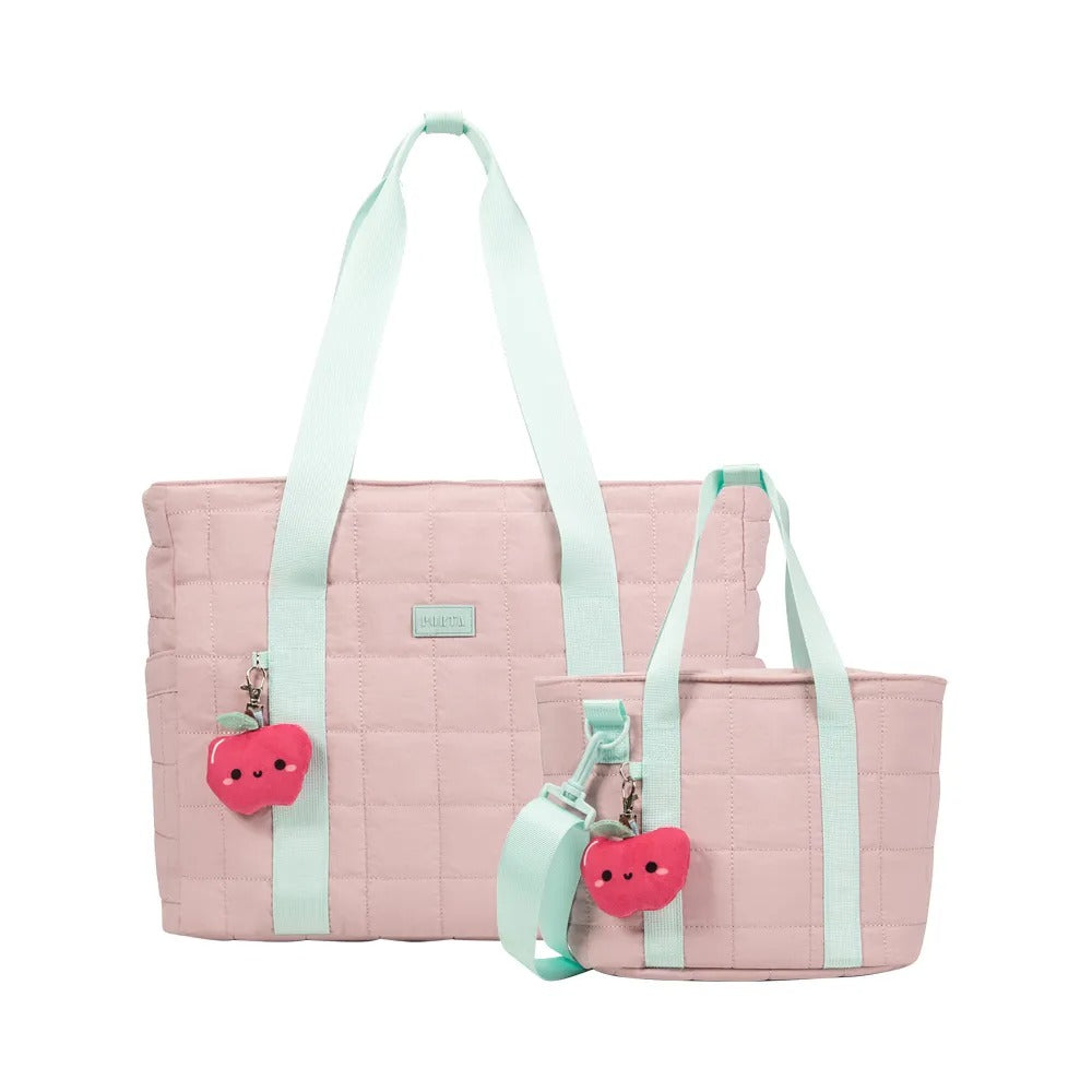 BOLSO GRANDE ISIS APPLE PINK + LONCHERA ISIS APPLE PINK 1