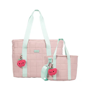 BOLSO GRANDE ISIS APPLE PINK + LONCHERA ISIS APPLE PINK
