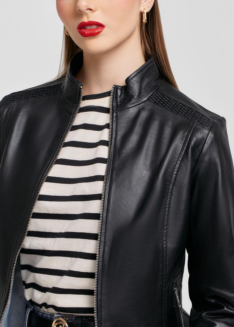 CASACA DE CUERO CON DIFERENTES TEXTURAS Craft 2