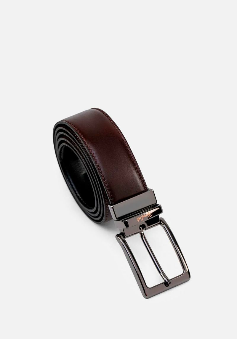 CORREA REVERSIBLE DE CUERO LISO Look 2