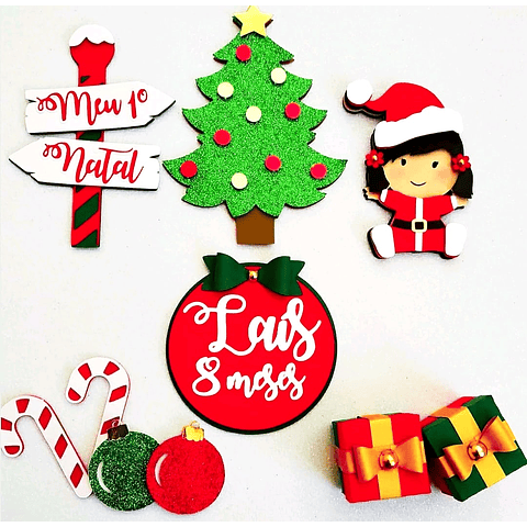 Arquivo de Corte Topo de Bolo Natal #20 - DXF e SVG