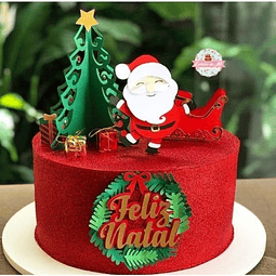 Arquivo de Corte Topo de Bolo de Natal #01 - Studio