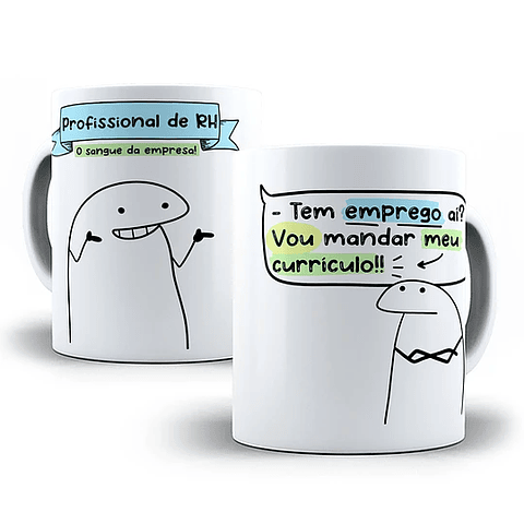 21 Artes Caneca Flork Profissões 2.0 Arquivos Sublimação - PNG