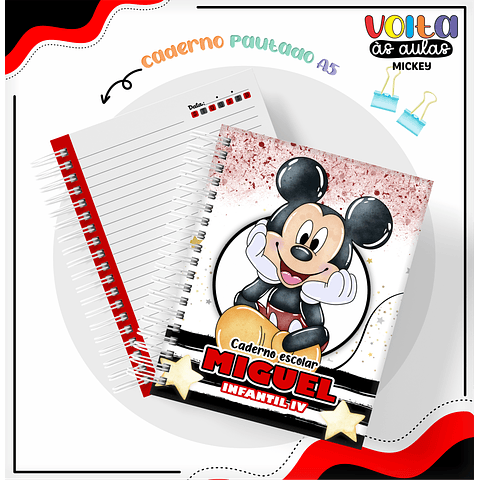 Arquivo Digital Volta as Aulas Mickey #01 - PNG e PDF