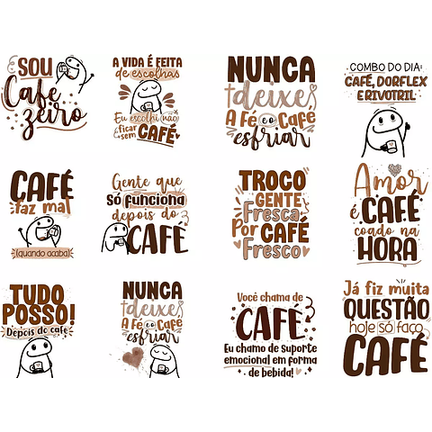 Pacote Artes Canecas Flork Café