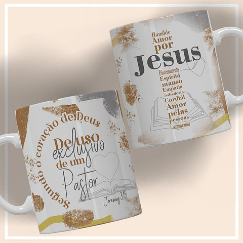 Arte Avulsa - Caneca Pastor #01 - PNG e Corel Draw