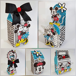 Arquivo de Corte Silhouette Mickey e Minnie Retro Vintage - Studio e PDF