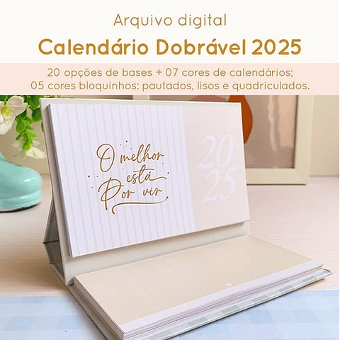 Arquivo Digital Calendários Dobrável 2025 #01 - PNG e PDF 