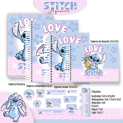 Pack Volta às Aulas 2025 Stitch #02 - PDF e PNG