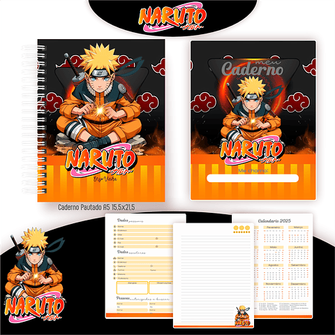 Pack Volta às Aulas 2025 Naruto #01 - PDF e PNG