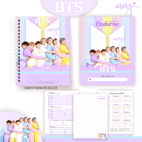 Pack Volta às Aulas 2025 BTS #01 - PDF e PNG