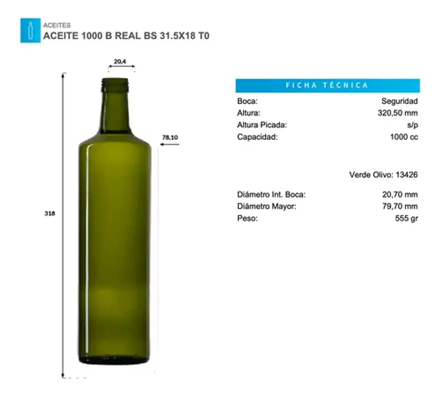Botella Vidrio 1 Litro Para Aceite 12 Unid + Tapa Plástica 2