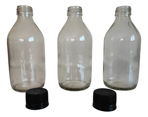 12 Botella Vidrio 290cc + Tapa Plástica 