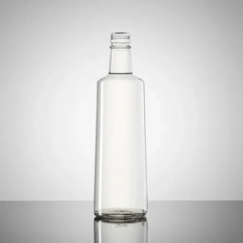 12 Botella De Vidrio Piramidal 750cc Tapa O Corcho 12