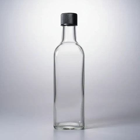 12 botellas cuadradas de 500ml con tapa