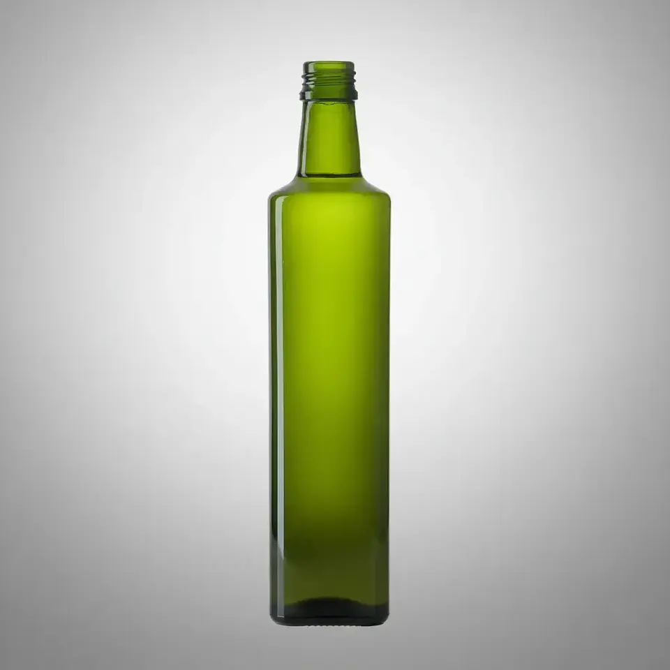 12 Botella Vidrio 500cc Para Aceite + Tapa Plástica 1